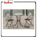 Funitur outdoor bistrô furnitur com decoração de azulejos